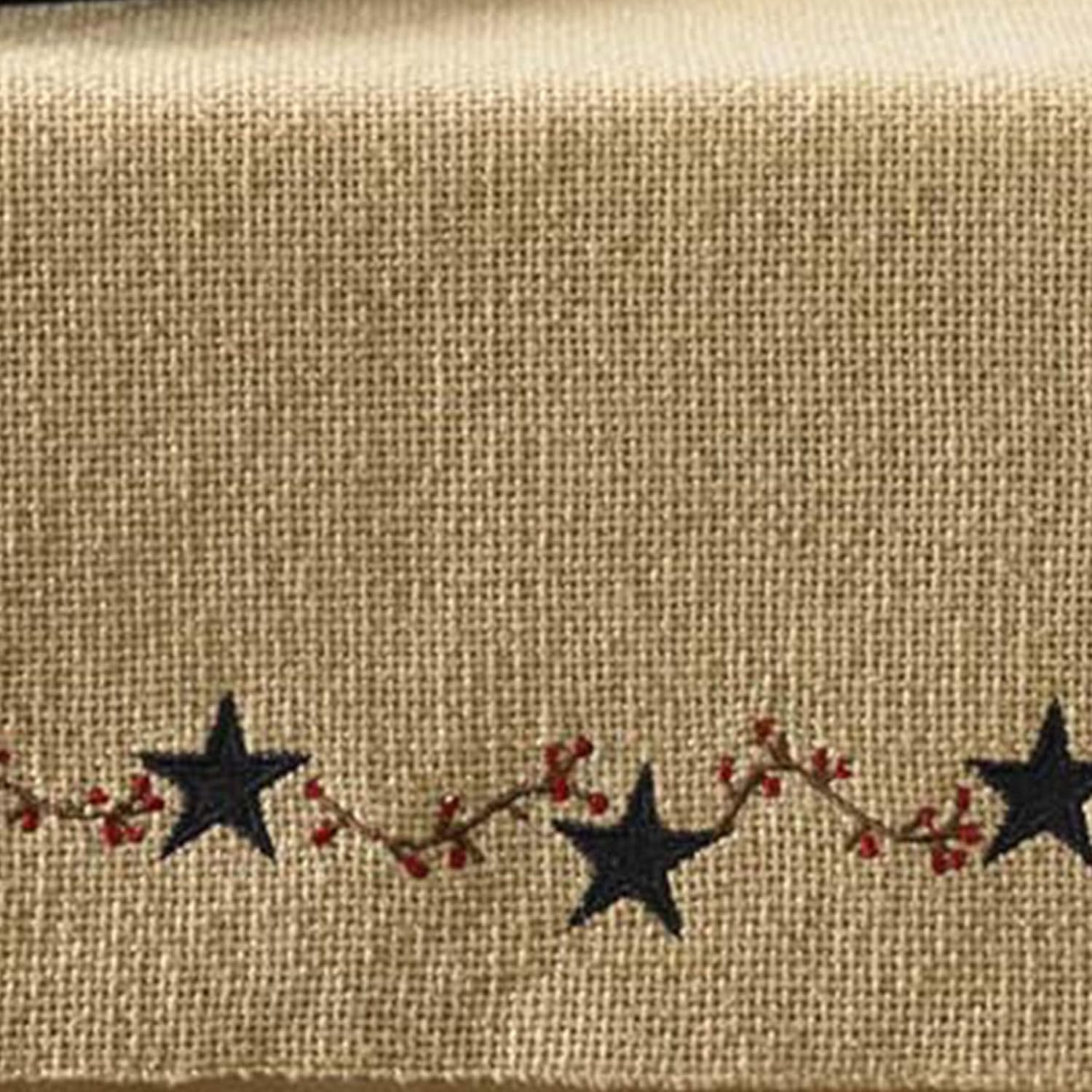 Park Designs Burlap Star Table Runner 13x54