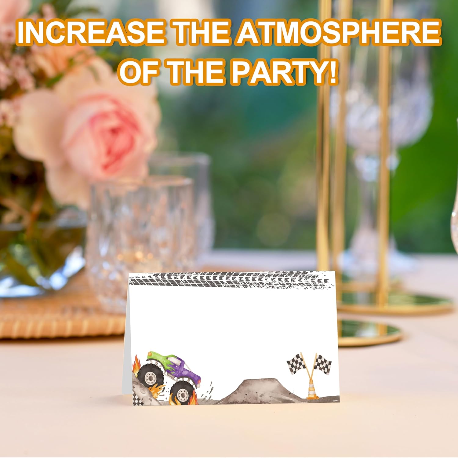 Monster Truck Place Cards For Party Table Settings