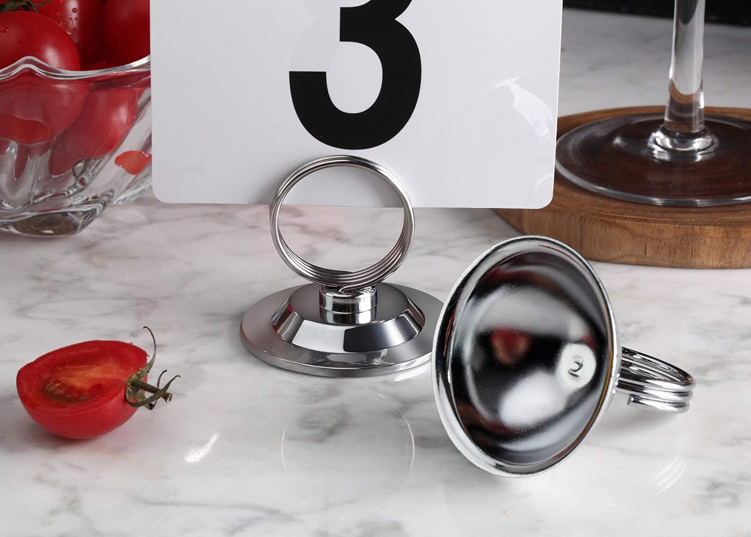 New Star Foodservice 23367 Split-Ring Place Card Holder Set of 12