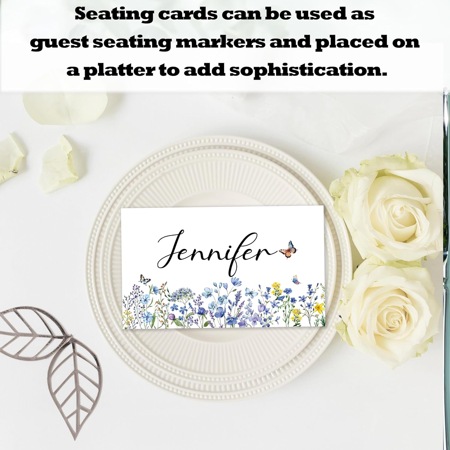 Wildflowers Place Cards For Girls 25 Pack