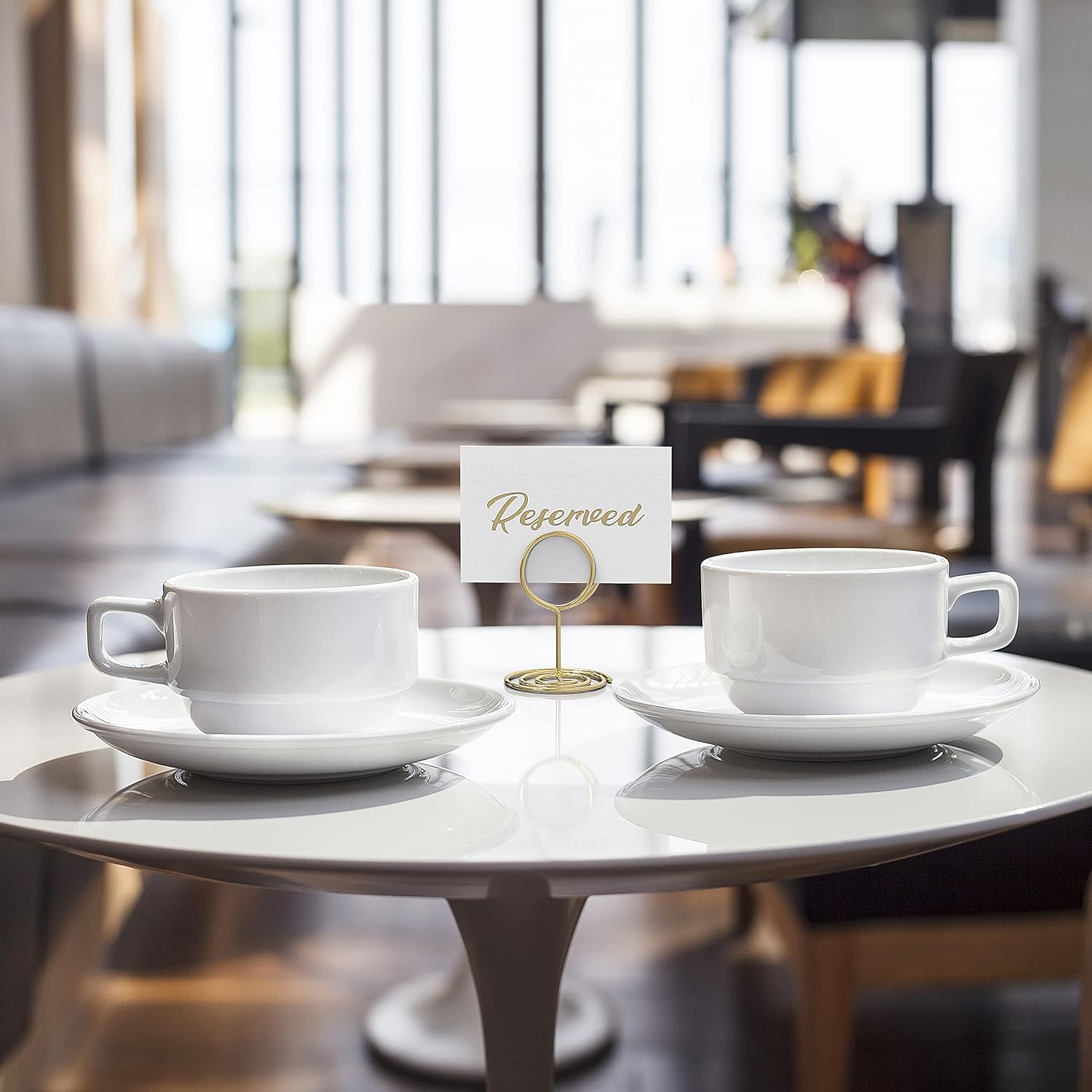 10 Pack Gold Table Number Holders for Events