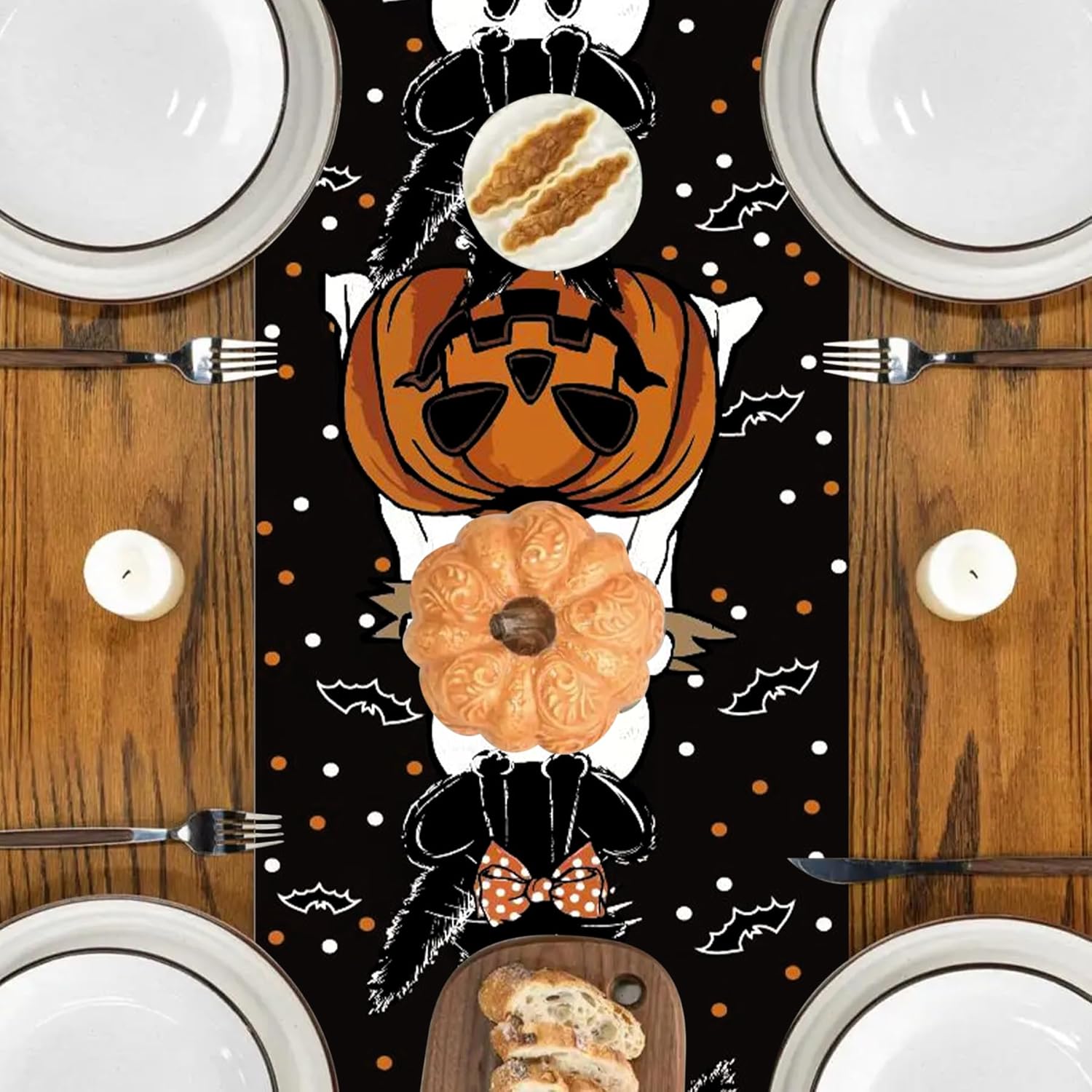 Halloween Ghost Table Runner 13x72 Inches