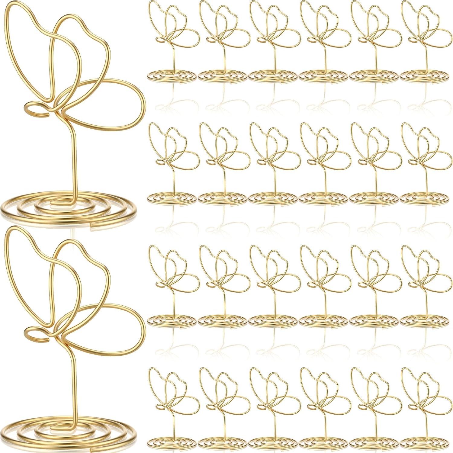 24 Pcs Gold Butterfly Place Card Holders for Events