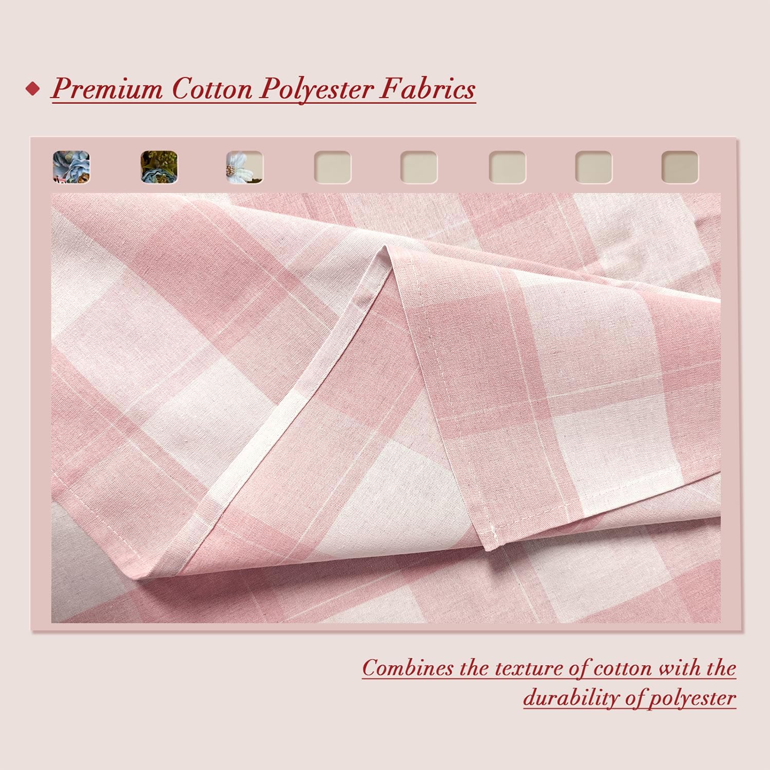 Luxedevin Gingham Tablecloth - Waterproof Washable Checkered Design