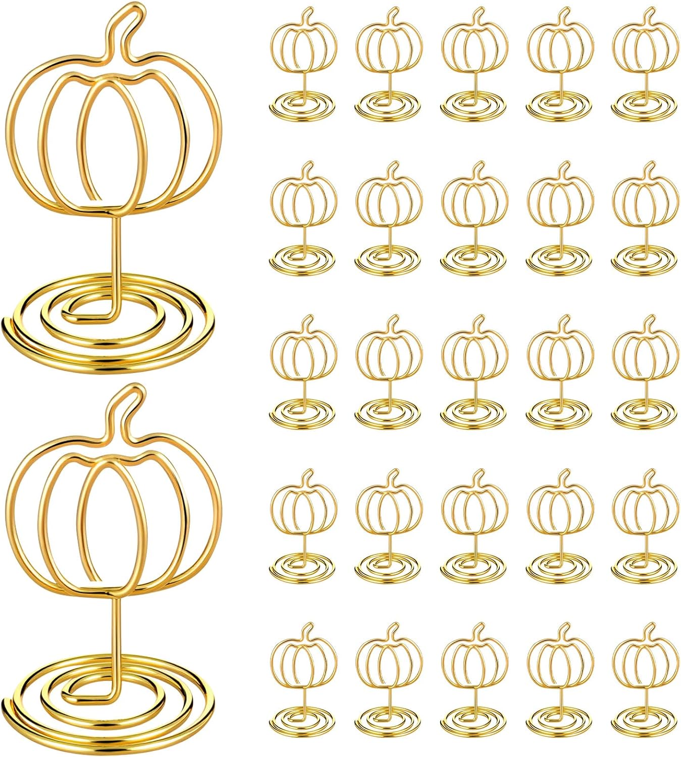 Rtteri 30 Pcs Fall Pumpkin Photo Holders for Centerpieces