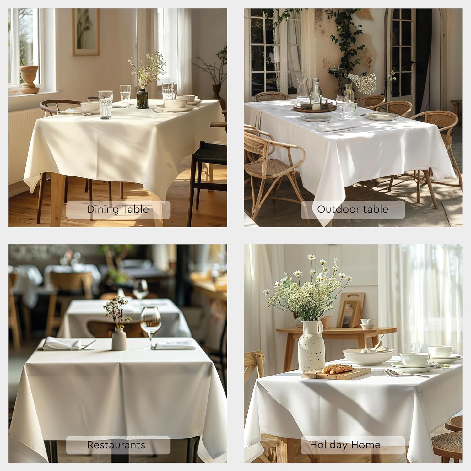 Encasa XO Rectangular Tablecloth 56x84 in