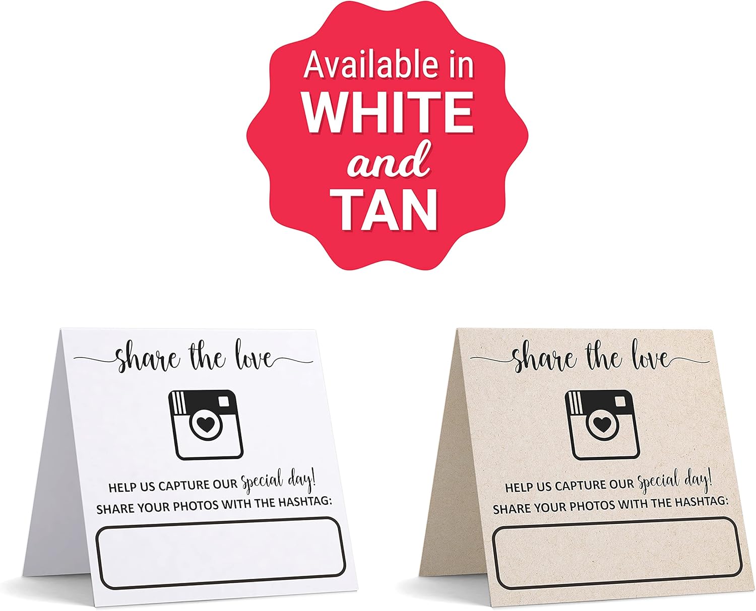 321Done Wedding Hashtag Signs Set of 10