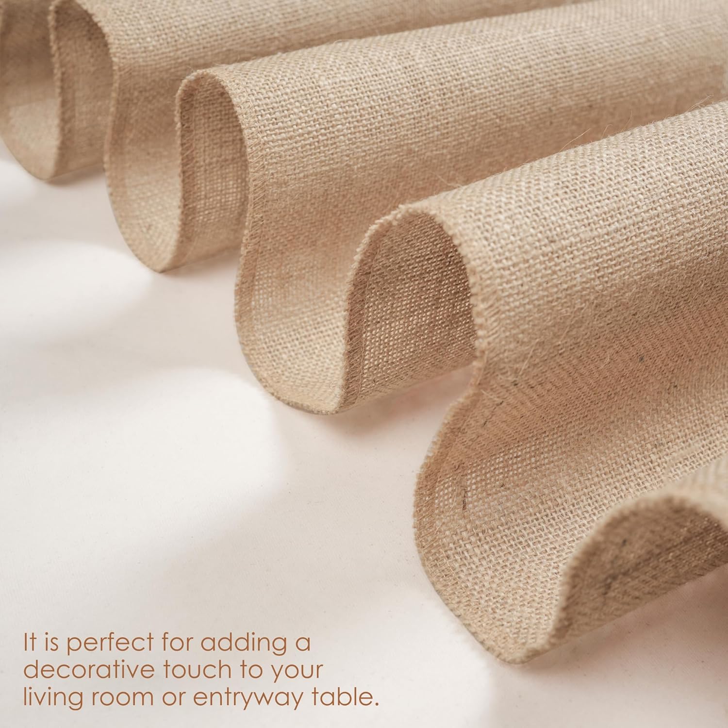 Rajrang Jute Burlap Table Runner 360x12 Inch Natural