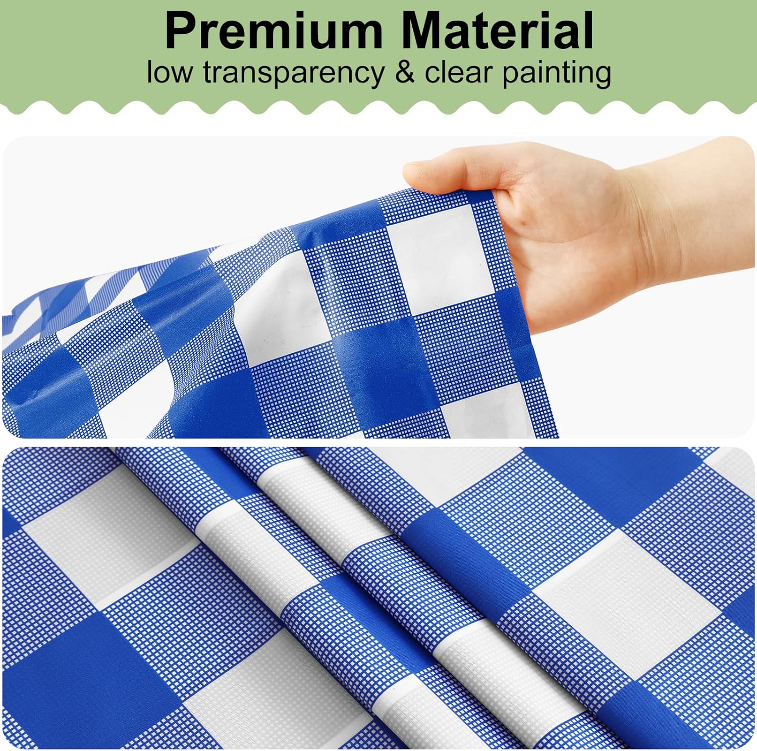 Misaya 8 Pack Buffalo Checkered Tablecloths 54x108 Inch Waterproof
