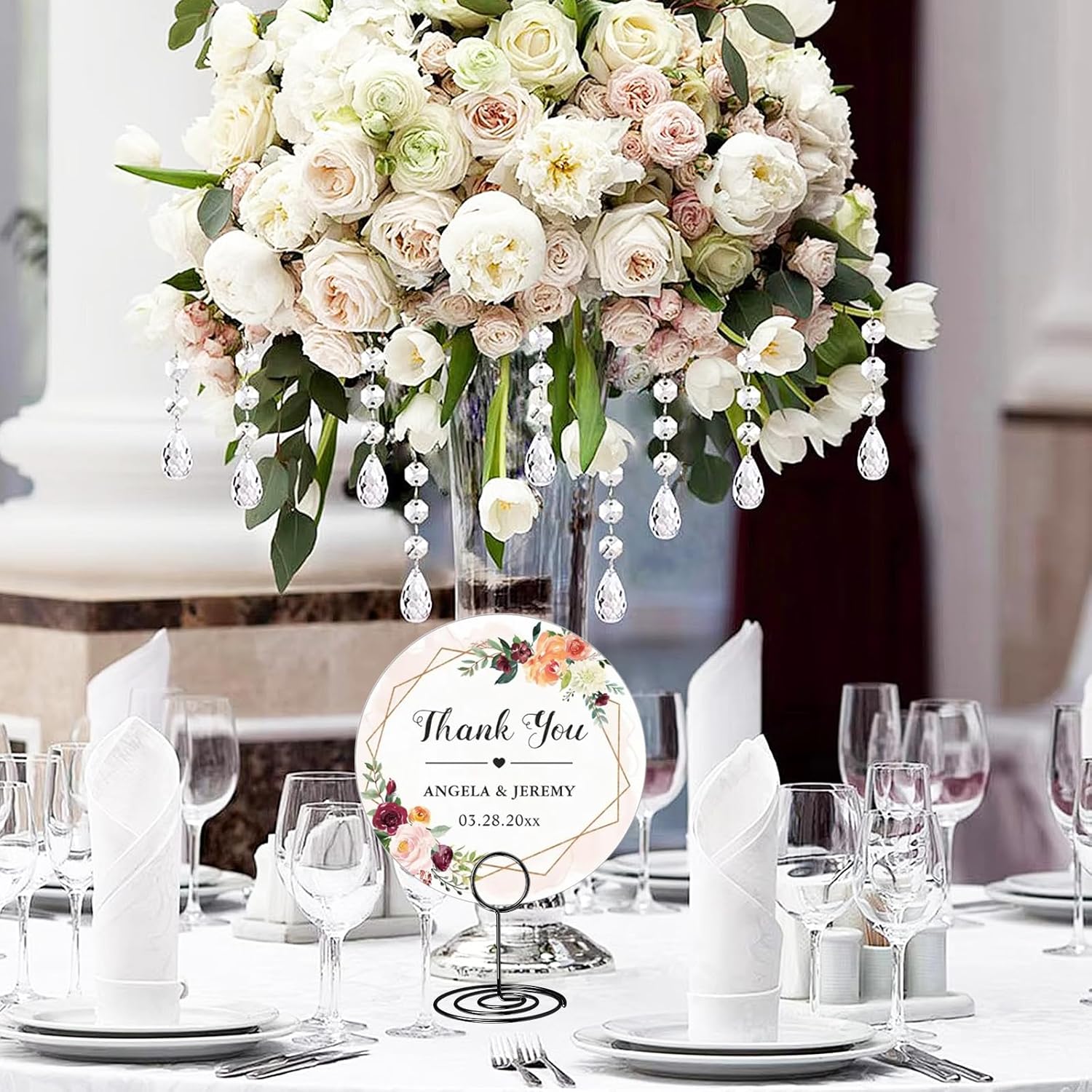 3 Sizes Table Number Holders 36 Pack Elegant Metal