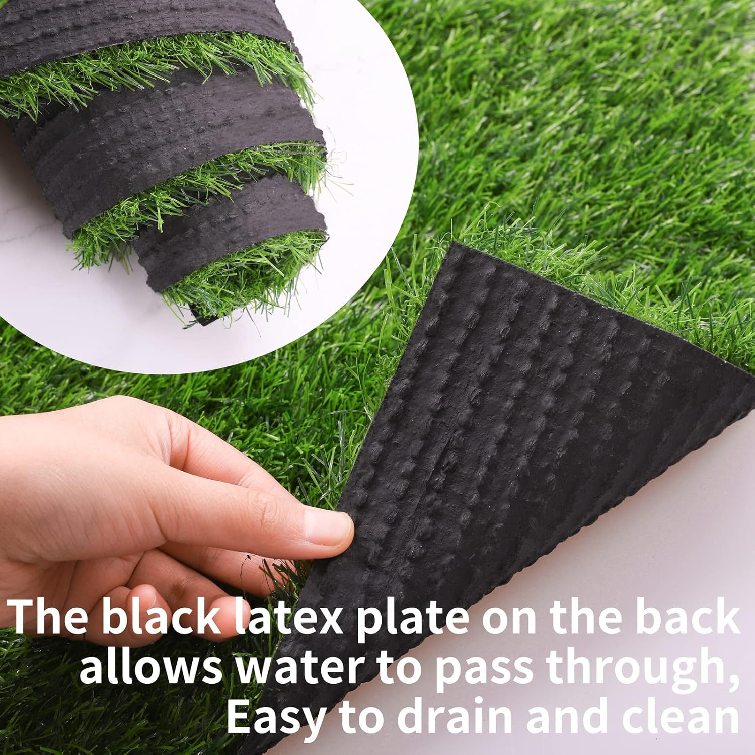 Aneco 12x120 Inch Artificial Grass Table Runner Roll