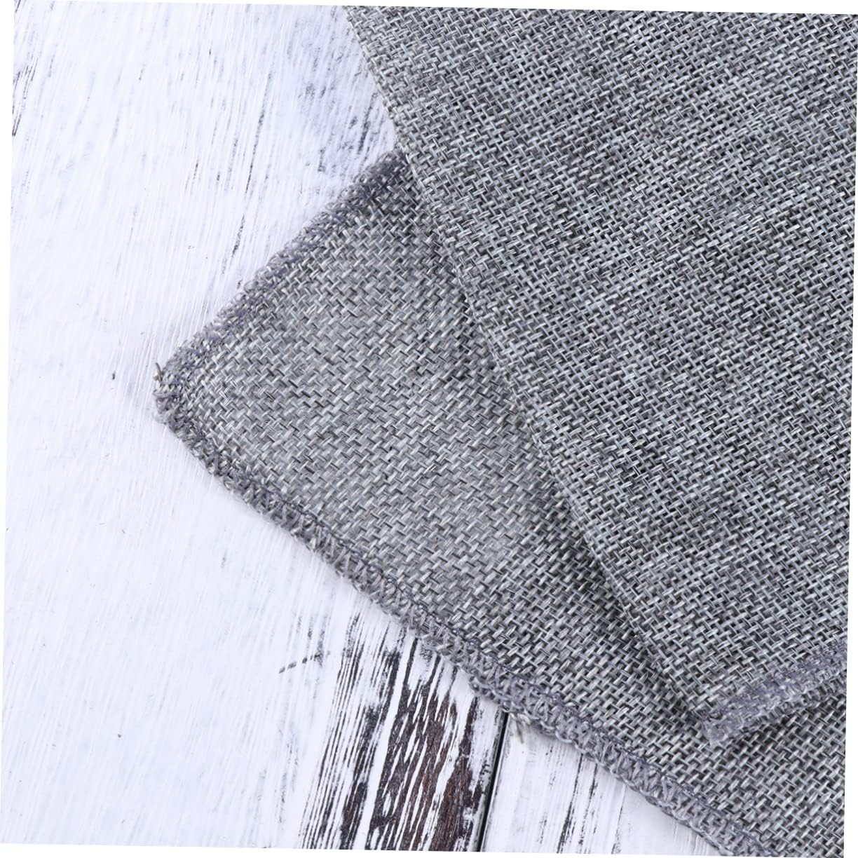 KICHOUSE Gray Burlap Table Runner Elegant Imitated Linen Decor