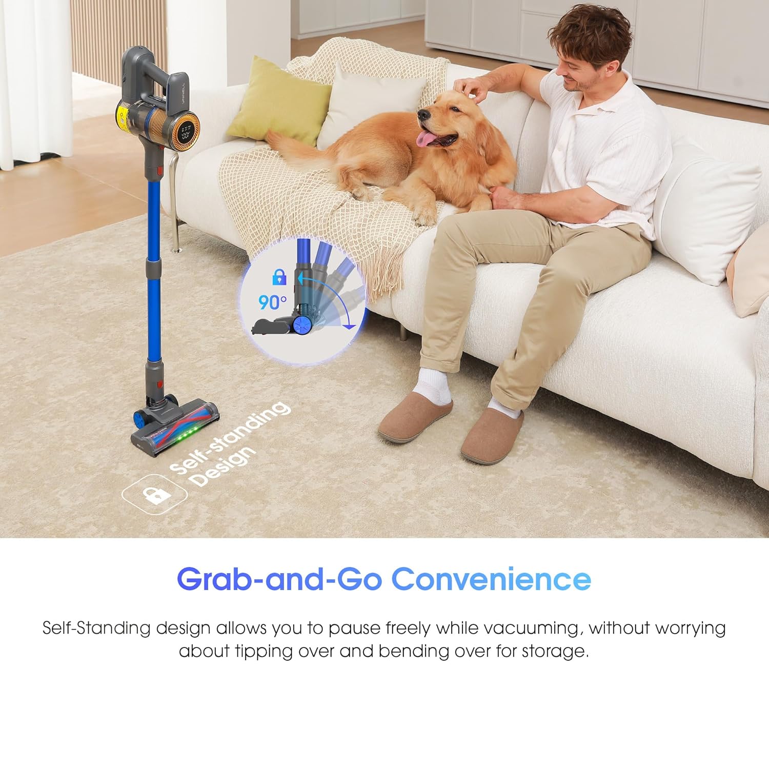 UNINELL HOME Cordless Vacuum Cleaner with 45000Pa Suction