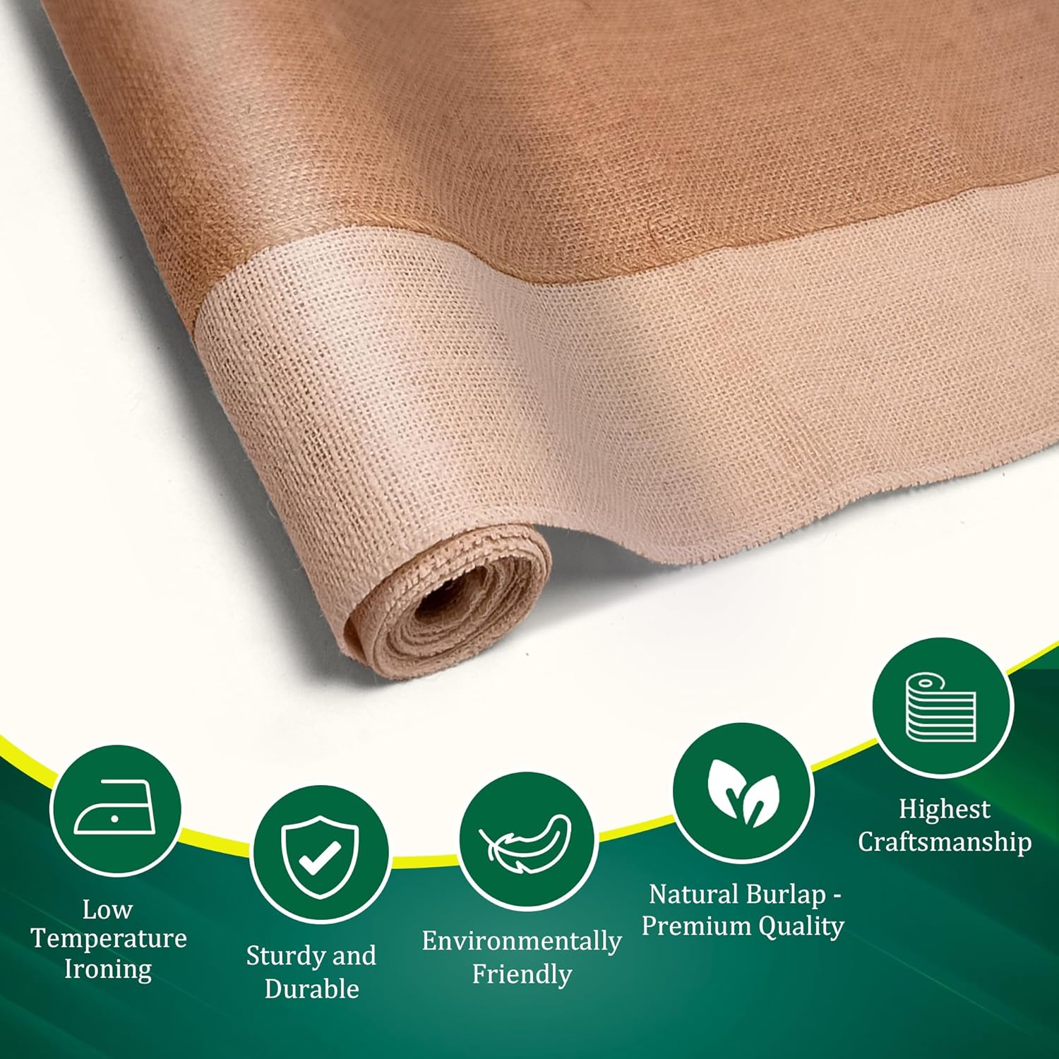 Fibeusion Burlap Table Runner Pack of 1 14x72
