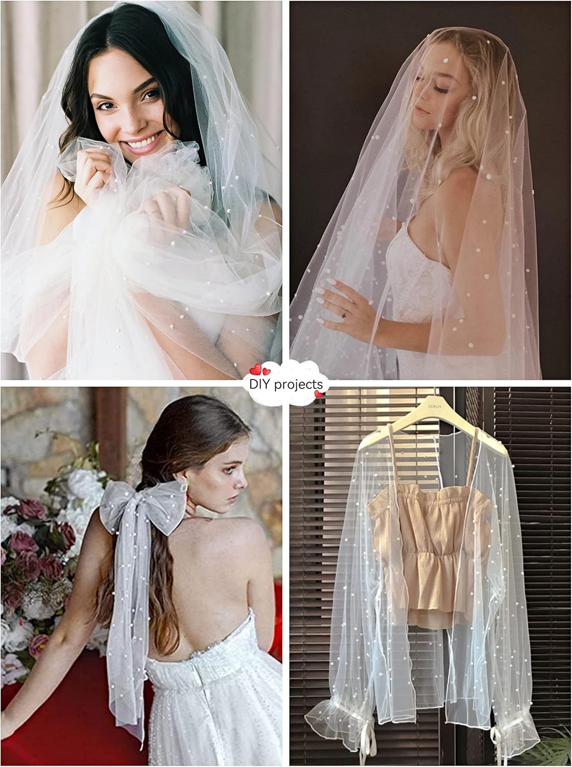 Pearl Tablecloths Wedding Table Runner Veil Decor