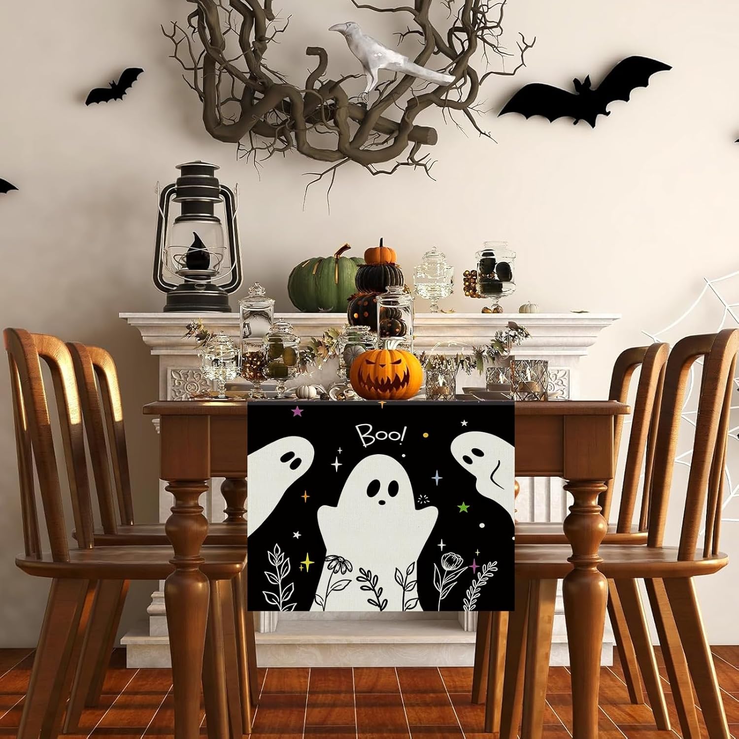 Gagec Halloween Table Runner 13x72 Inch