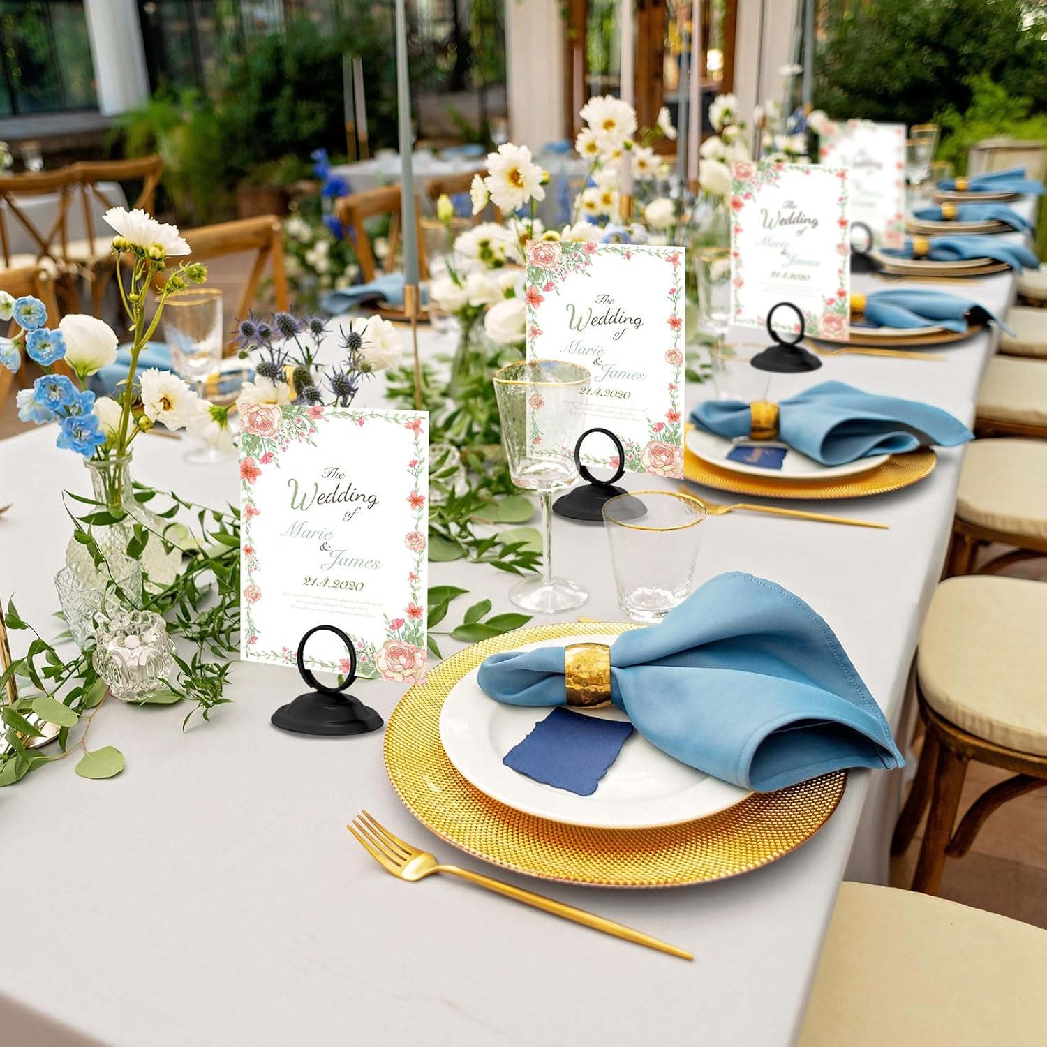 24 Pcs Metal Table Number Holders for Events