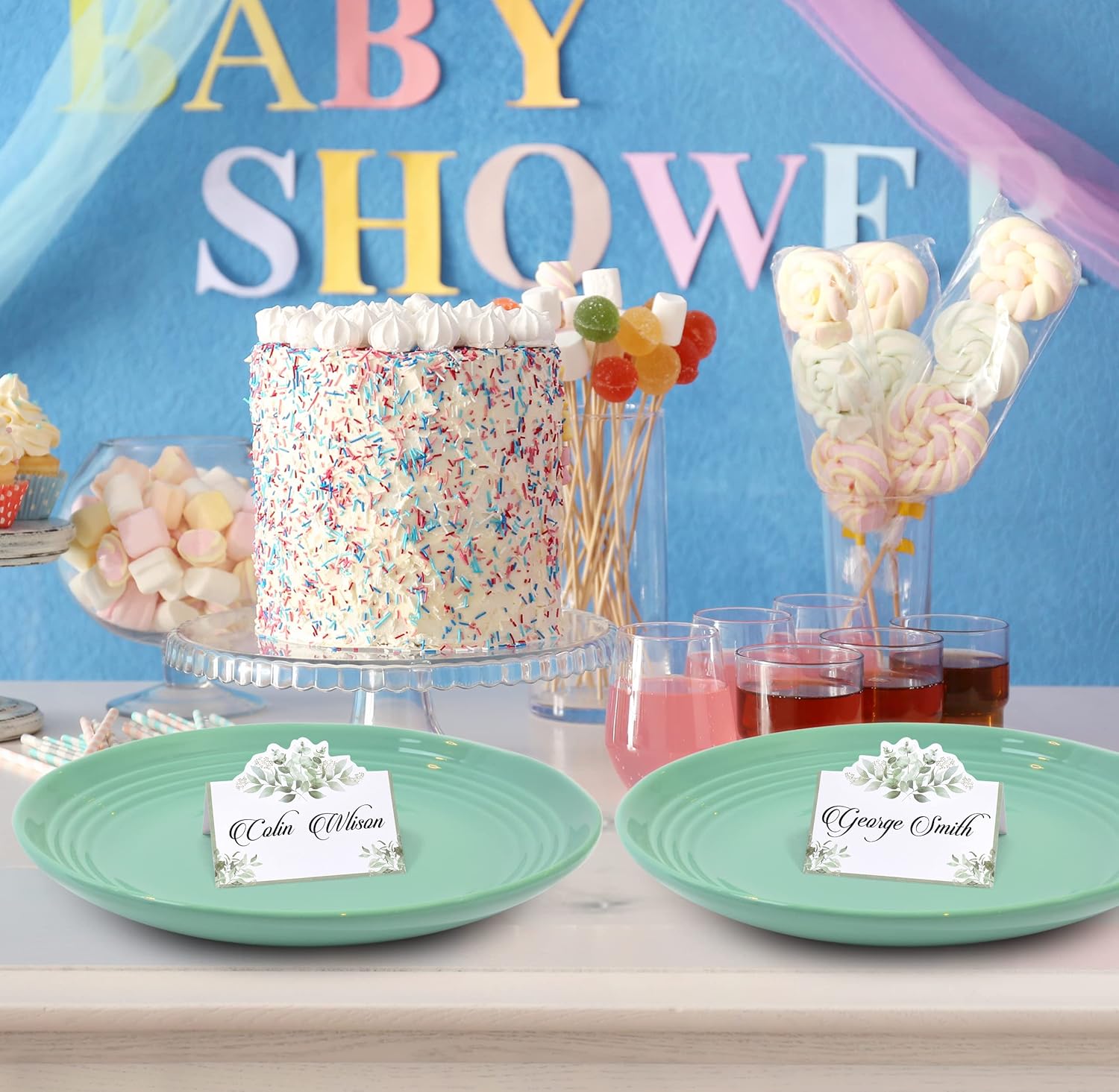 Gift Boutique 100 Pack Eucalyptus Place Cards