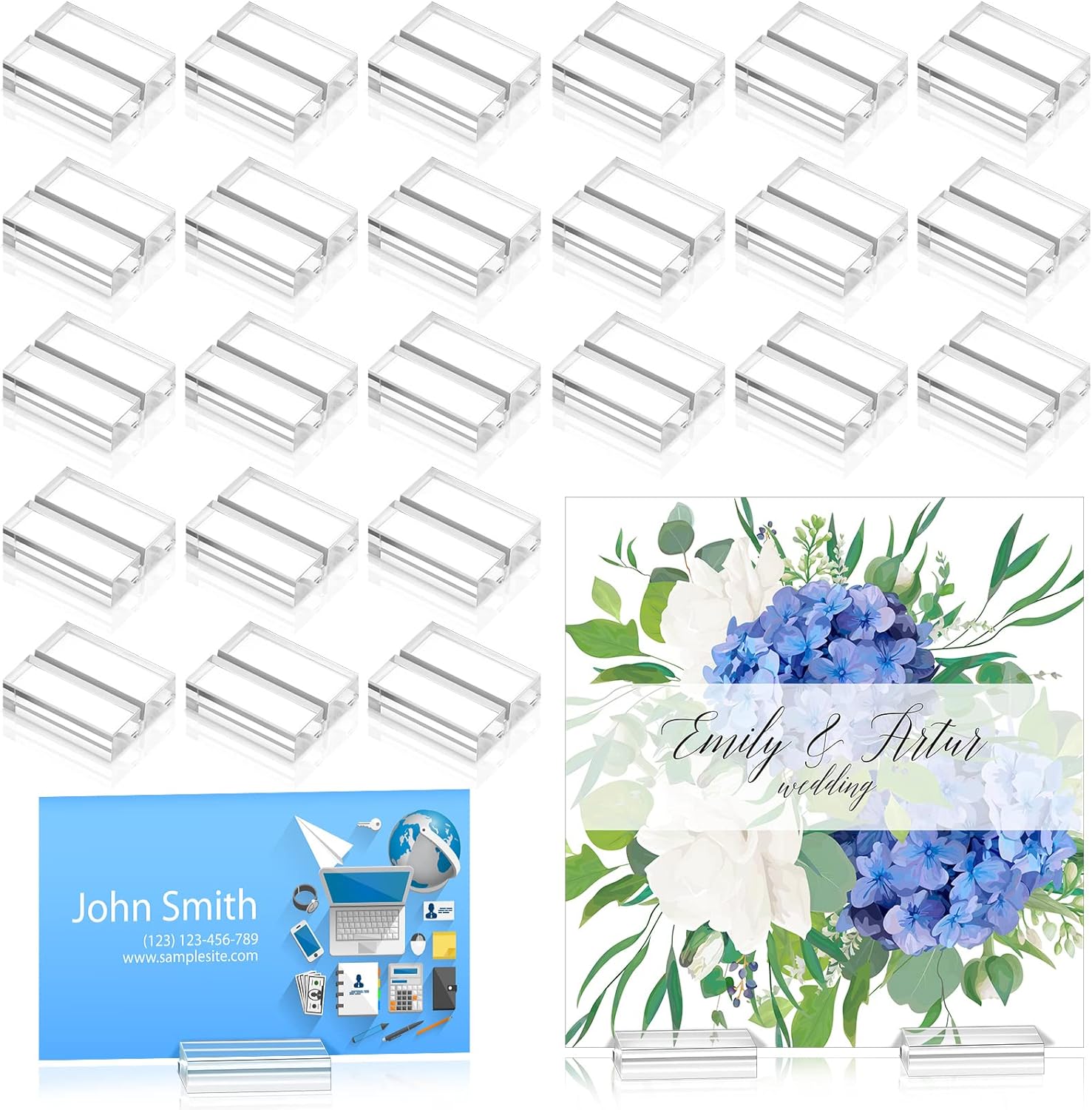 Yalikop Acrylic Place Card Holders 25 Piece Set