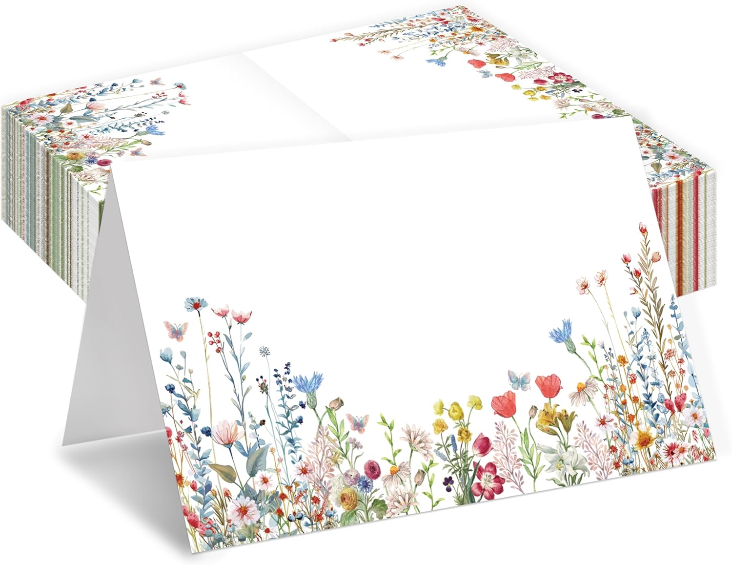 Wildflowers Place Cards for Birthday Party Wedding Bridal Shower