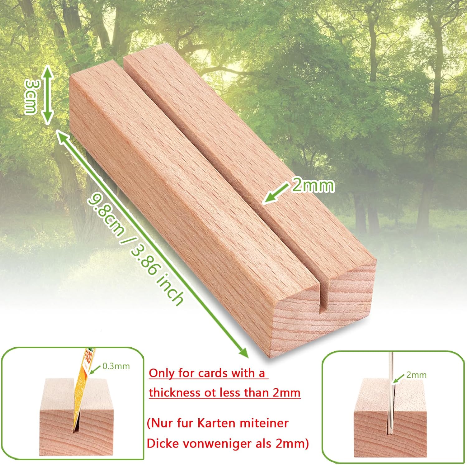 16Pcs Wooden Place Card Holders for Weddings Parties