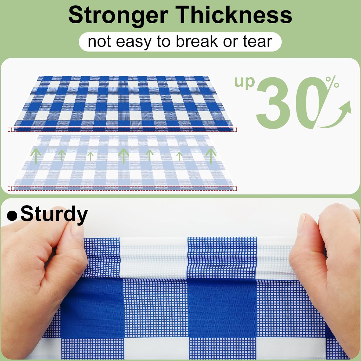 Misaya 8 Pack Buffalo Checkered Tablecloths 54x108 Inch Waterproof