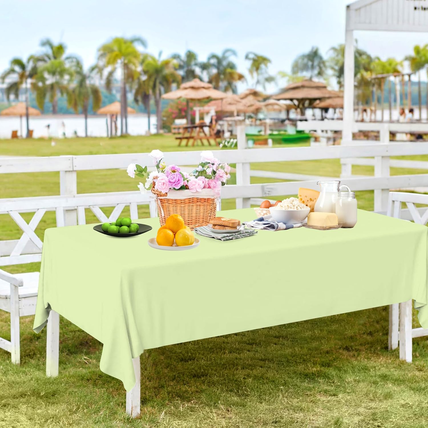 14 Pack Pastel Plastic Tablecloths for Summer Events