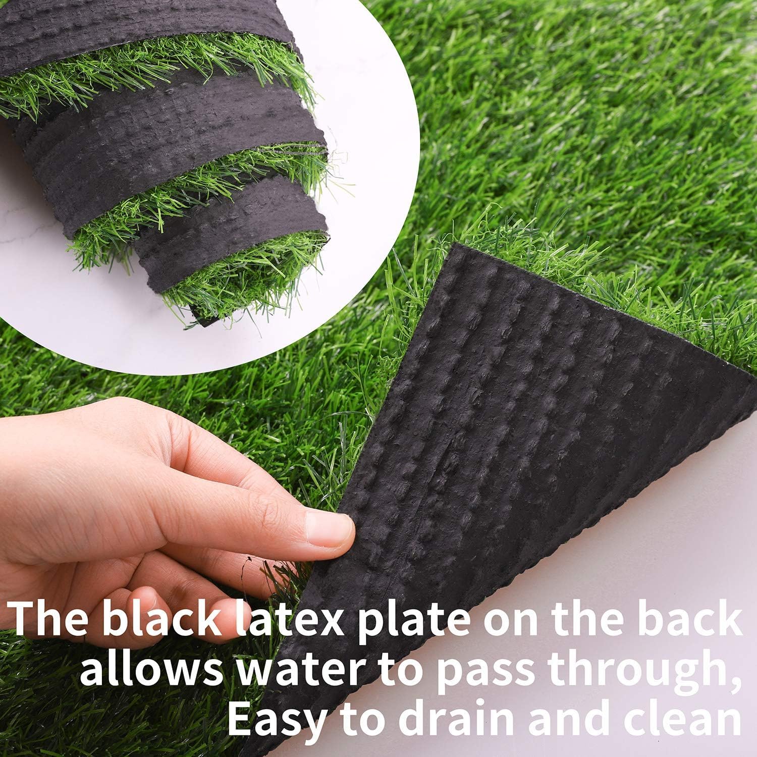 Aneco 14x72 Inch Artificial Grass Table Runner Carpet Roll