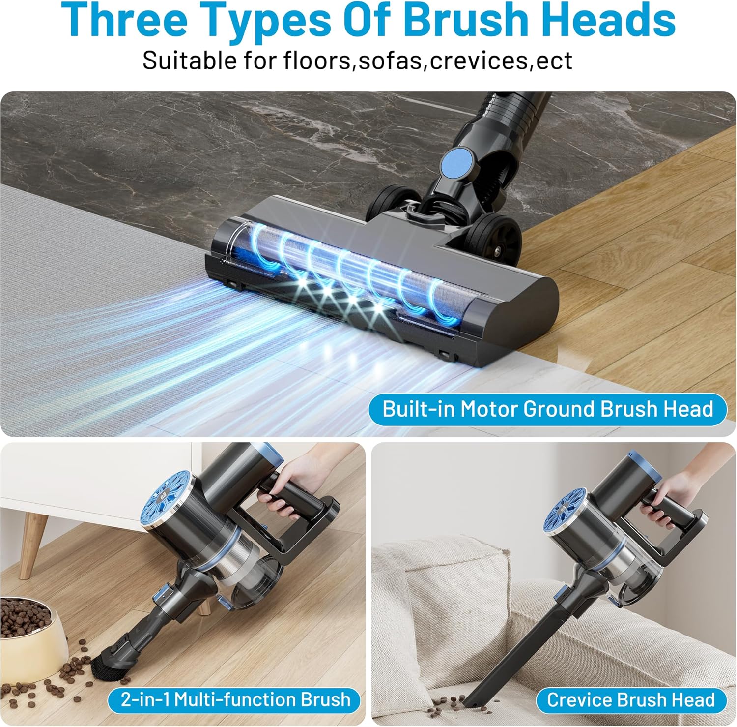 VIPSUN Cordless Stick Vacuum Cleaner 6-in-1 Self-Standing