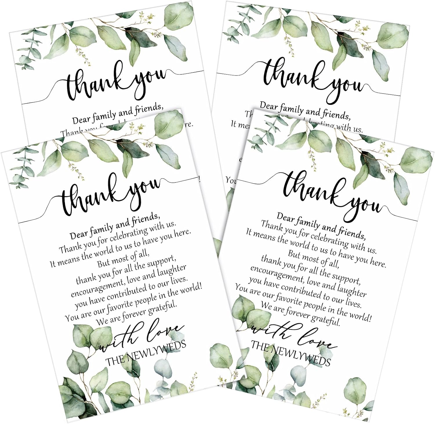 Chinco 100pcs Eucalyptus Place Cards for Wedding Reception