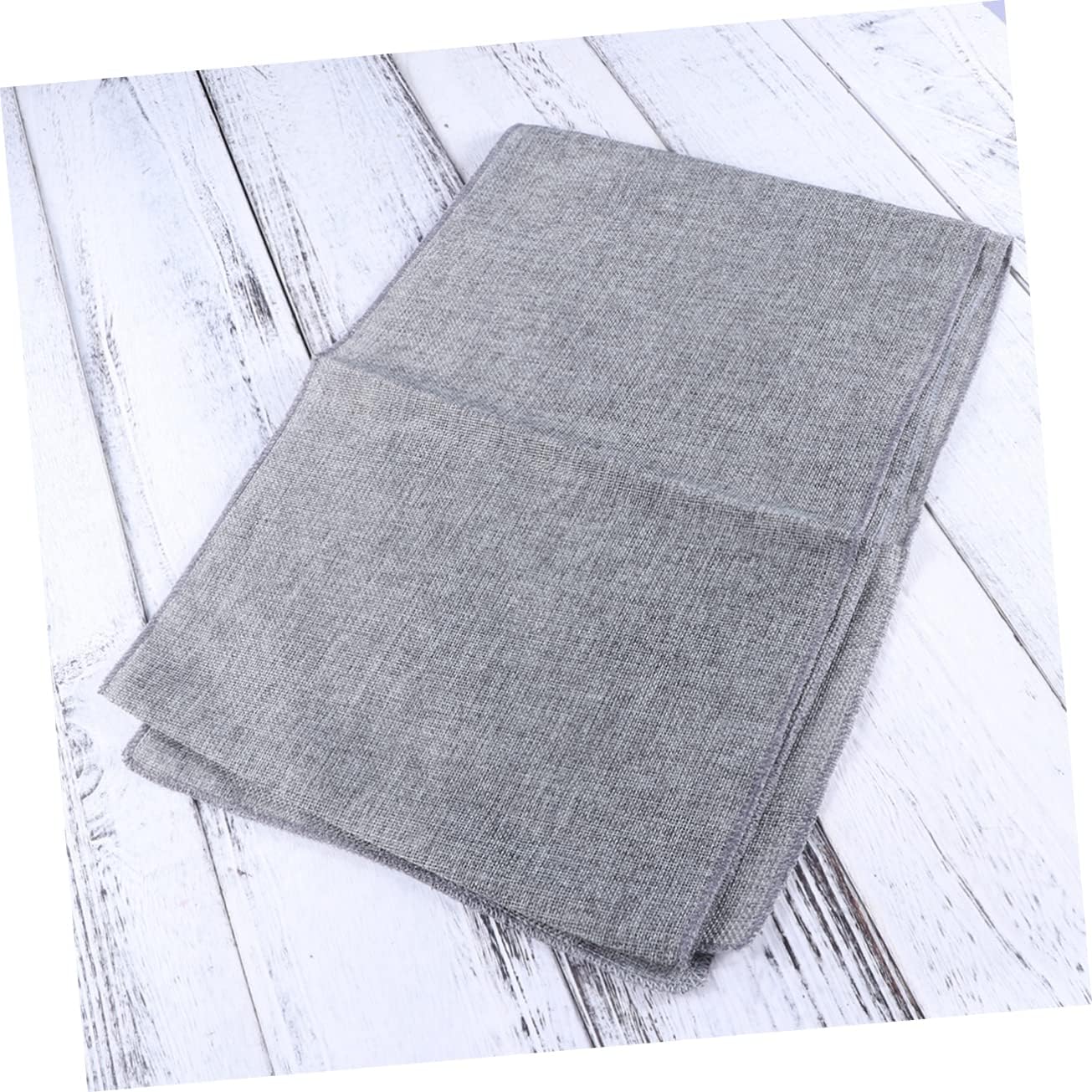 MAGICLULU Rustic Gray Table Runner Imitated Linen Design