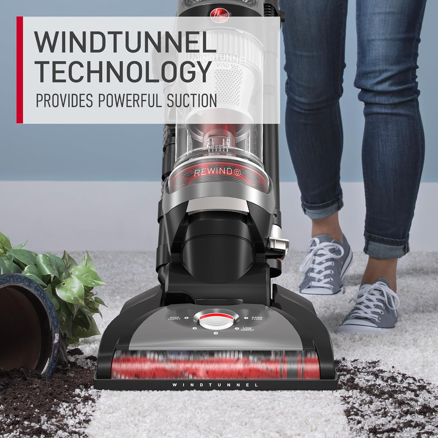 Hoover WindTunnel Cord Rewind Pro Bagless Vacuum Cleaner