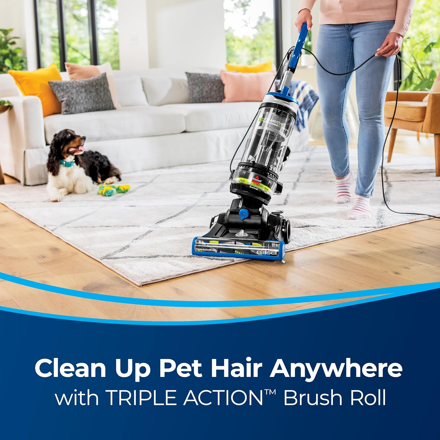 Bissell CleanView Swivel Rewind Pet Vacuum with Quick Release Wand