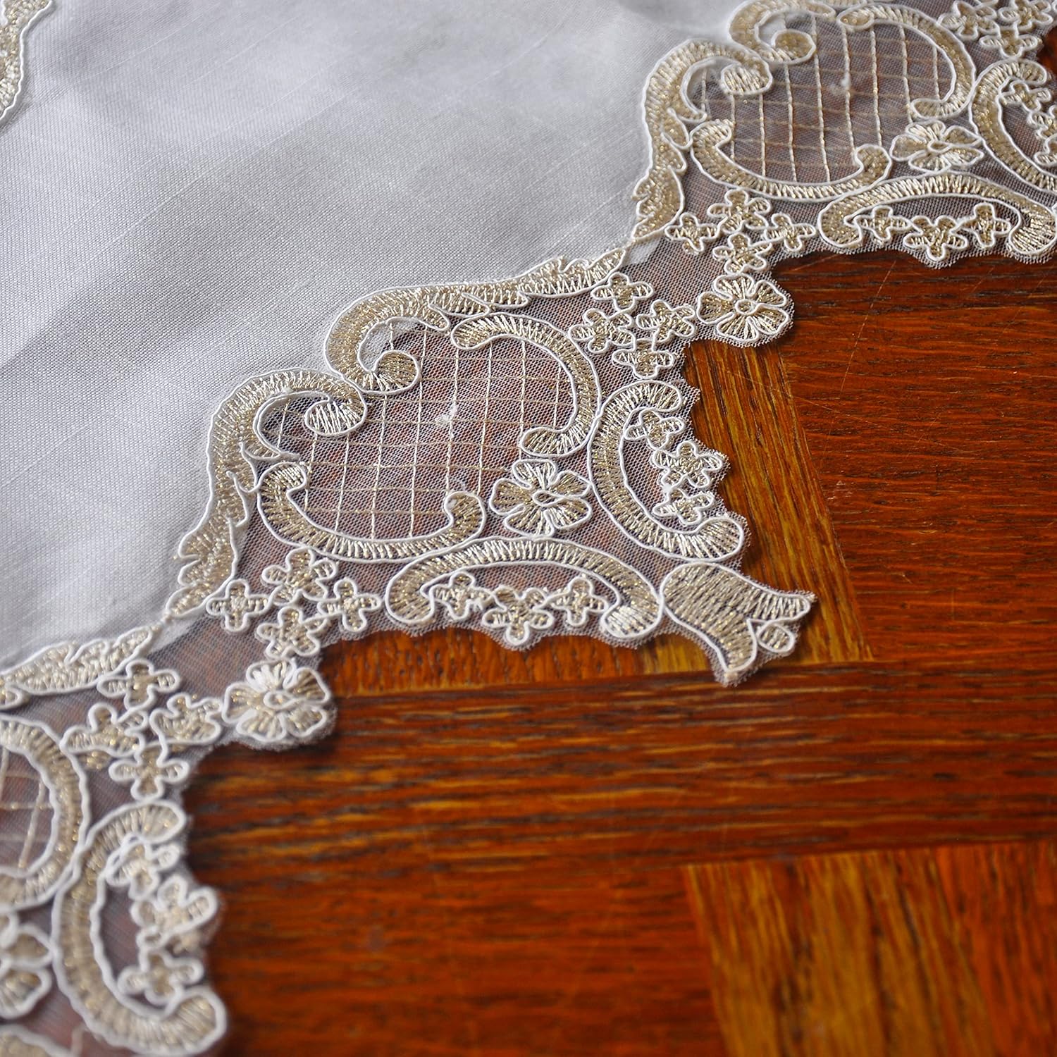 Elegant Vintage Lace Table Runner 120 Inches