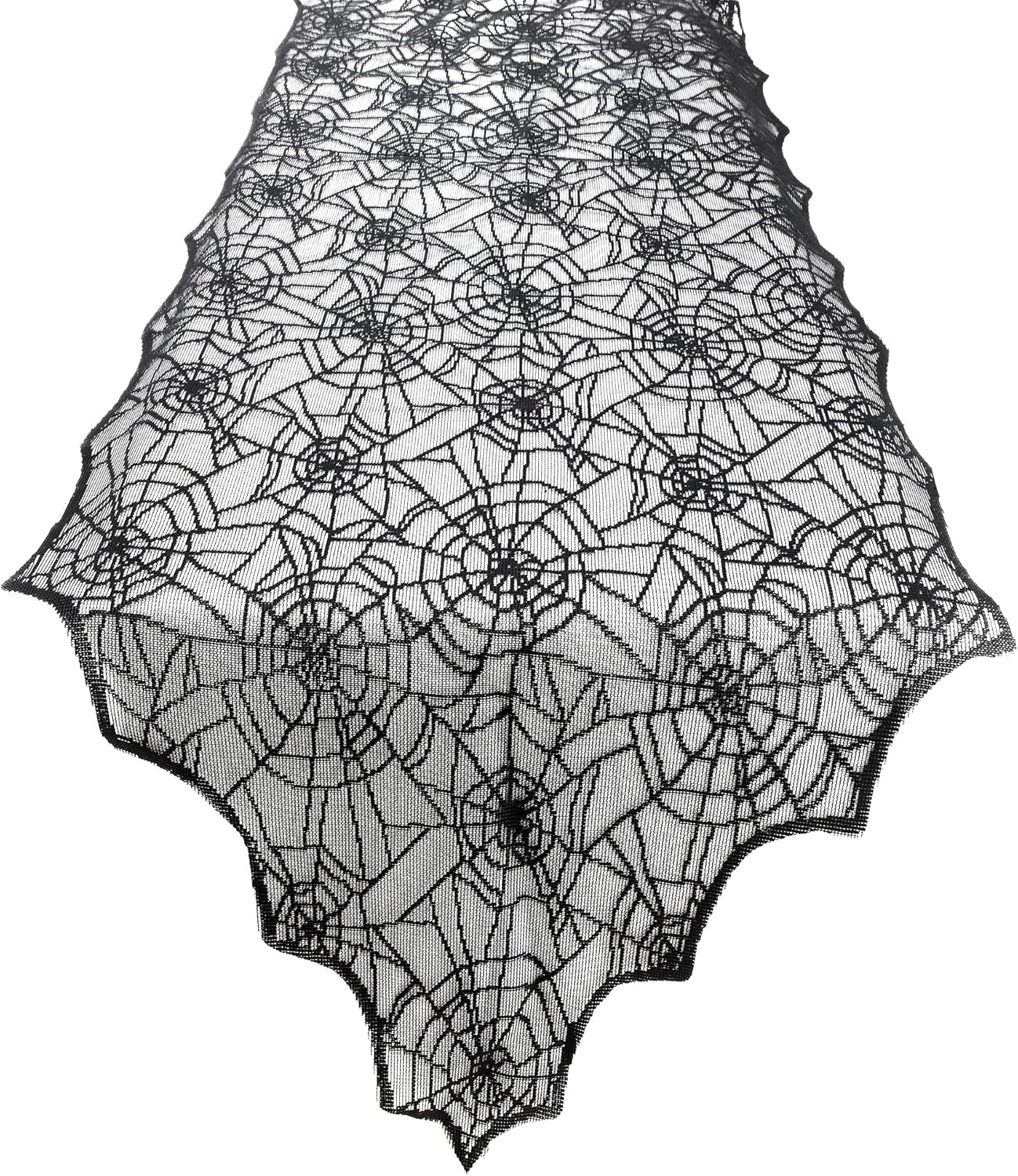 Cytokio Halloween Table Runner Black Lace Spider Web 18x72 Inch