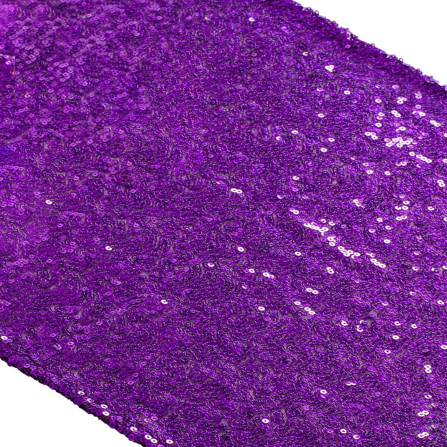 ShinyBeauty Purple Sequin Table Runner 12x72-Inch