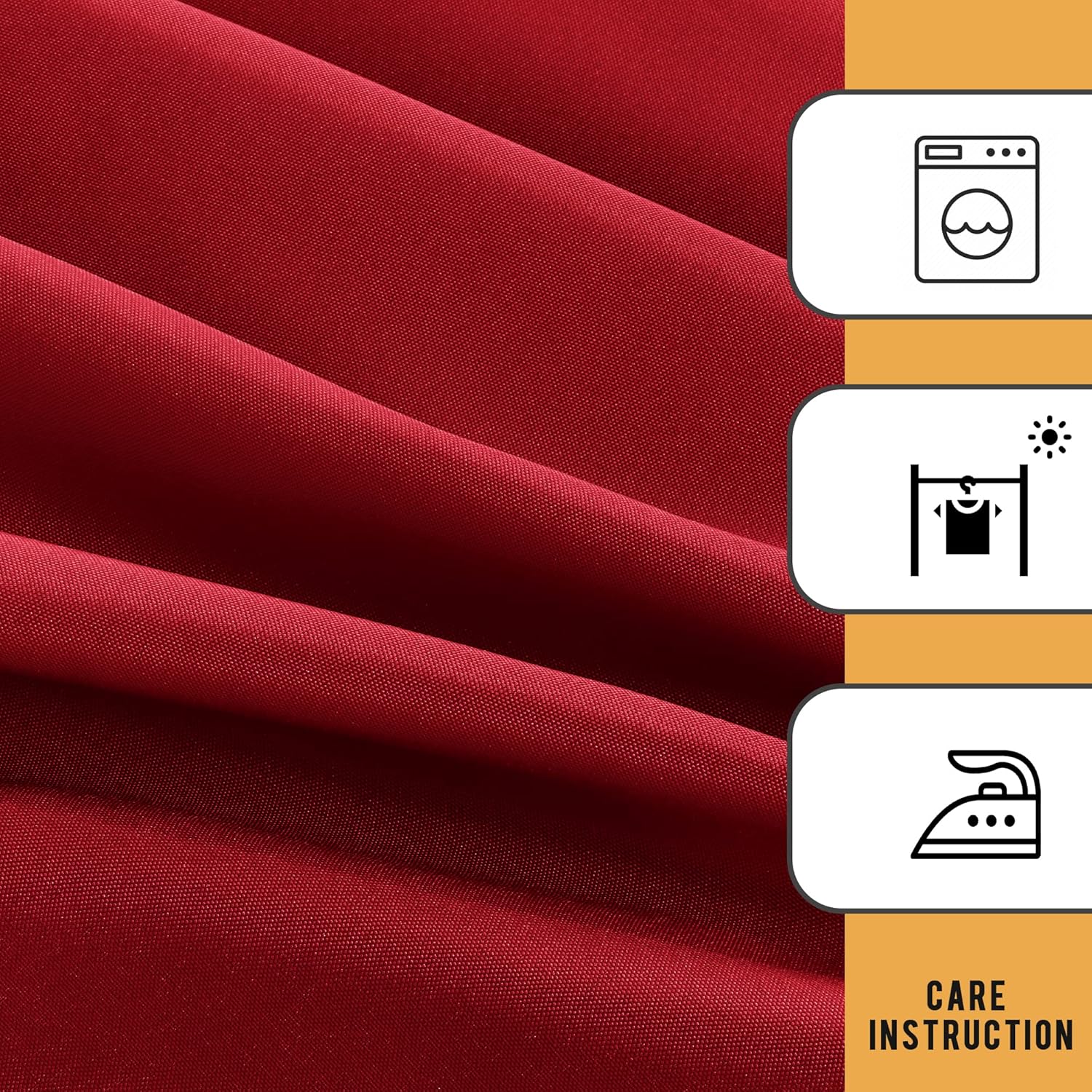 Obstal 2 Pack 6FT Red Tablecloths for Folding Tables