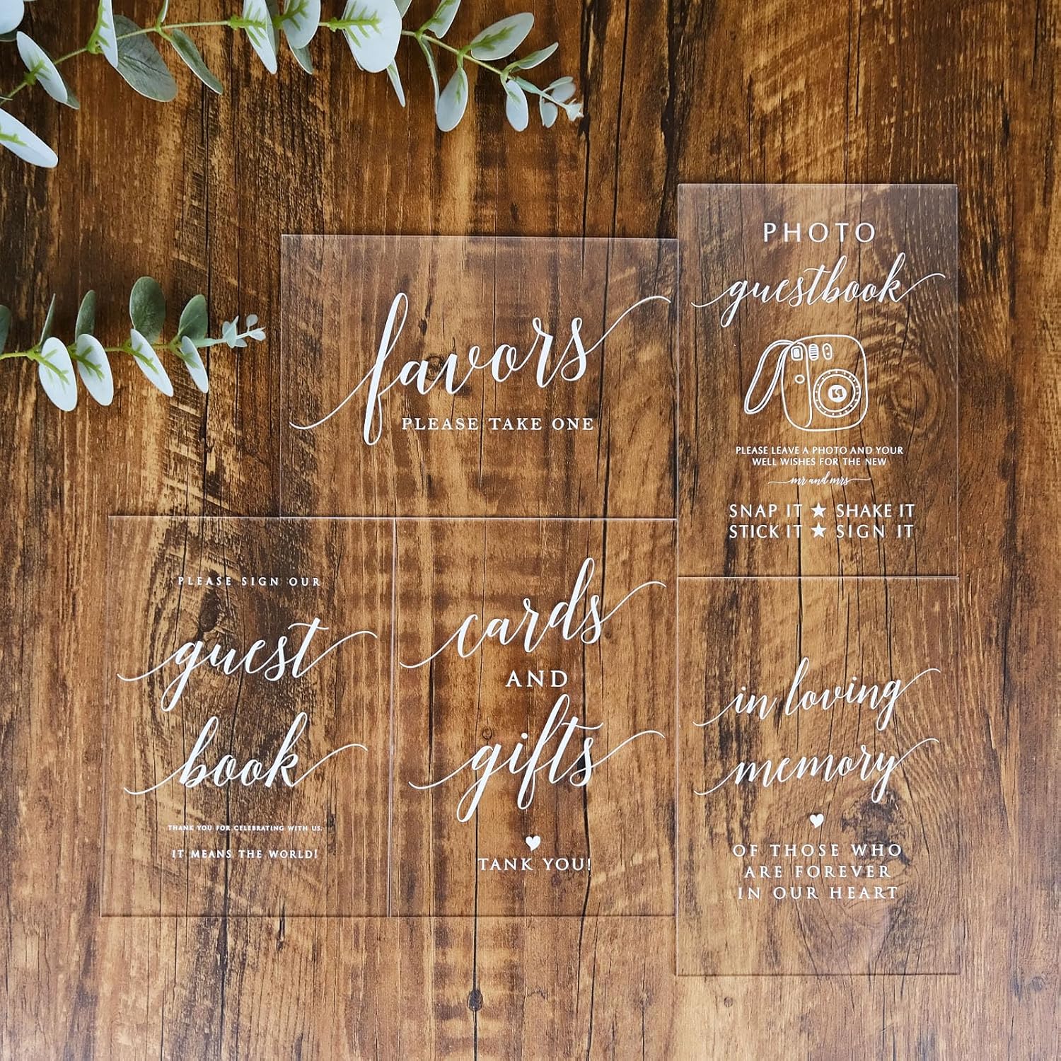 HOODO Acrylic Wedding Guest Book Sign with Stand