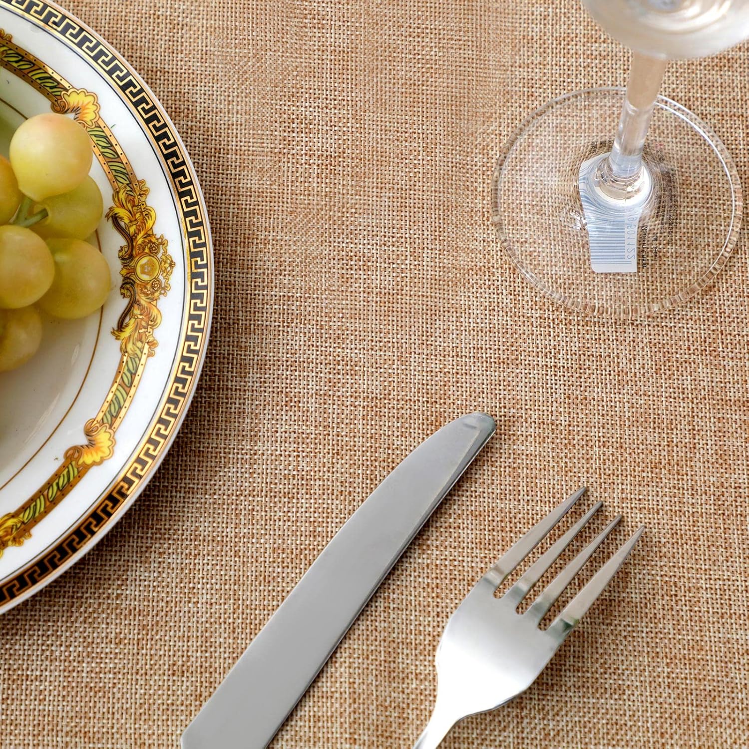 Breling 6 Pcs Burlap Table Runner Set