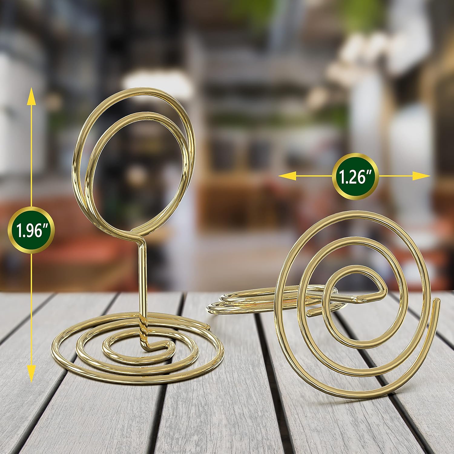 10 Pack Gold Table Number Holders for Events