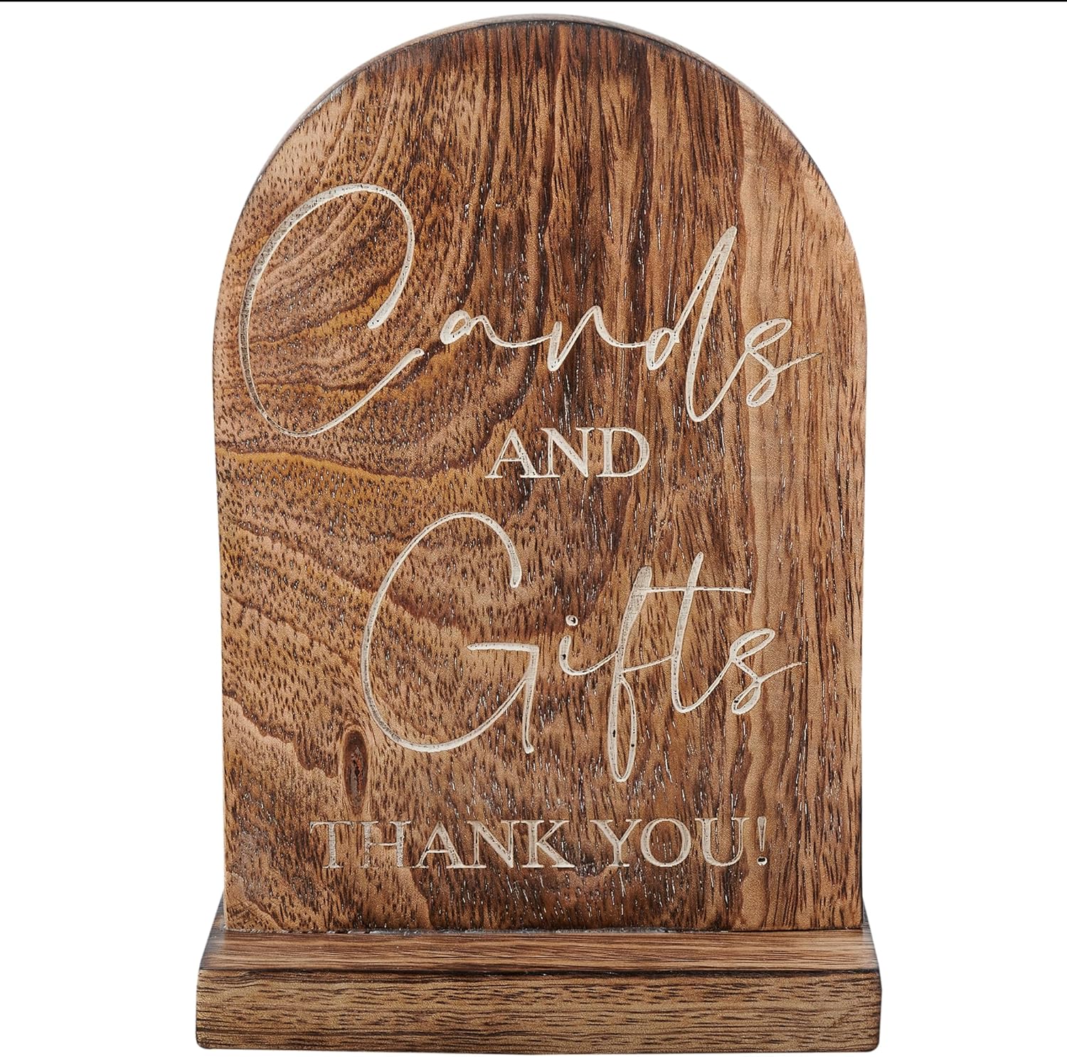 Wooden Cards and Gifts Sign with Stand 5x7 Black Wedding Sign