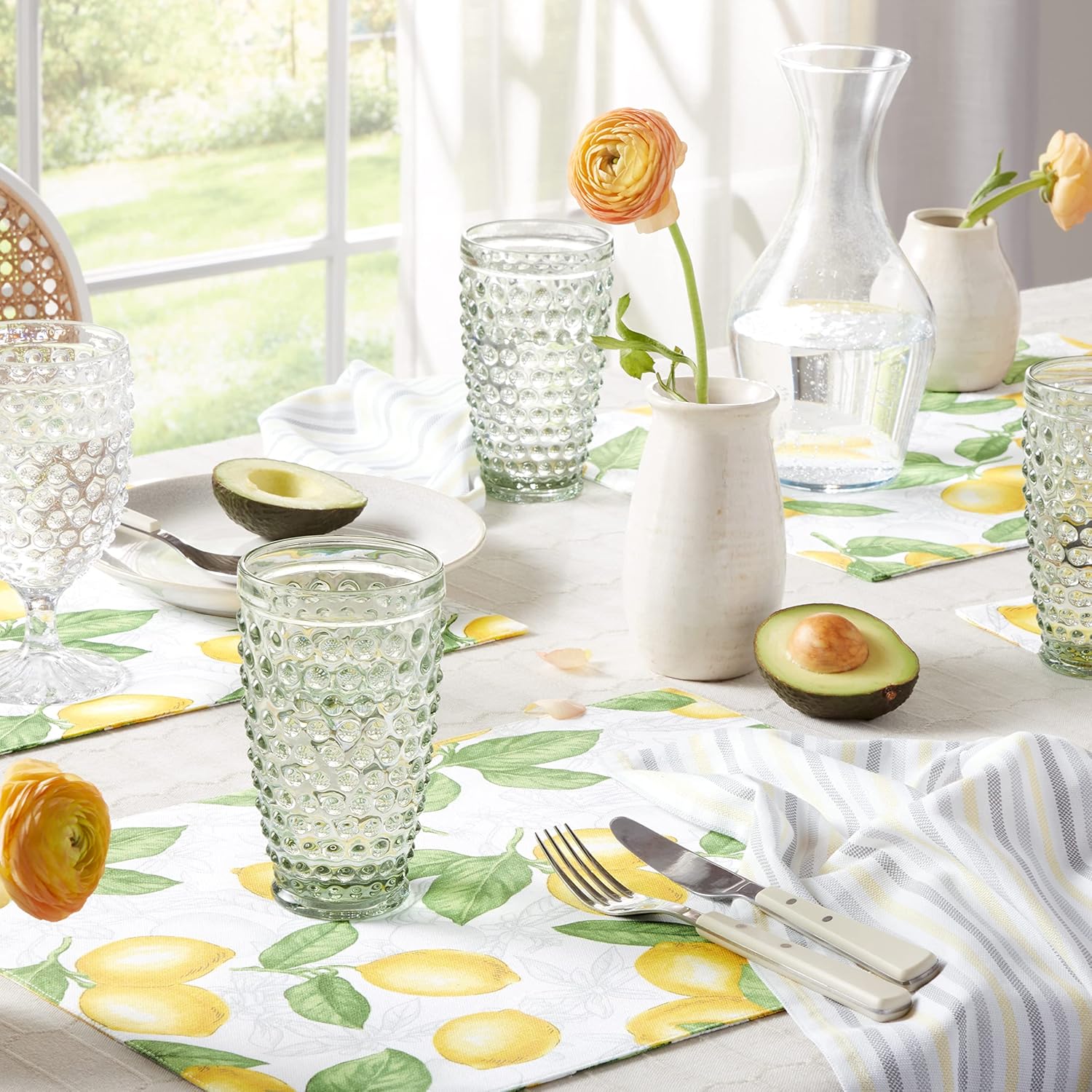 Martha Stewart Honeycomb Tablecloth 60x84 White
