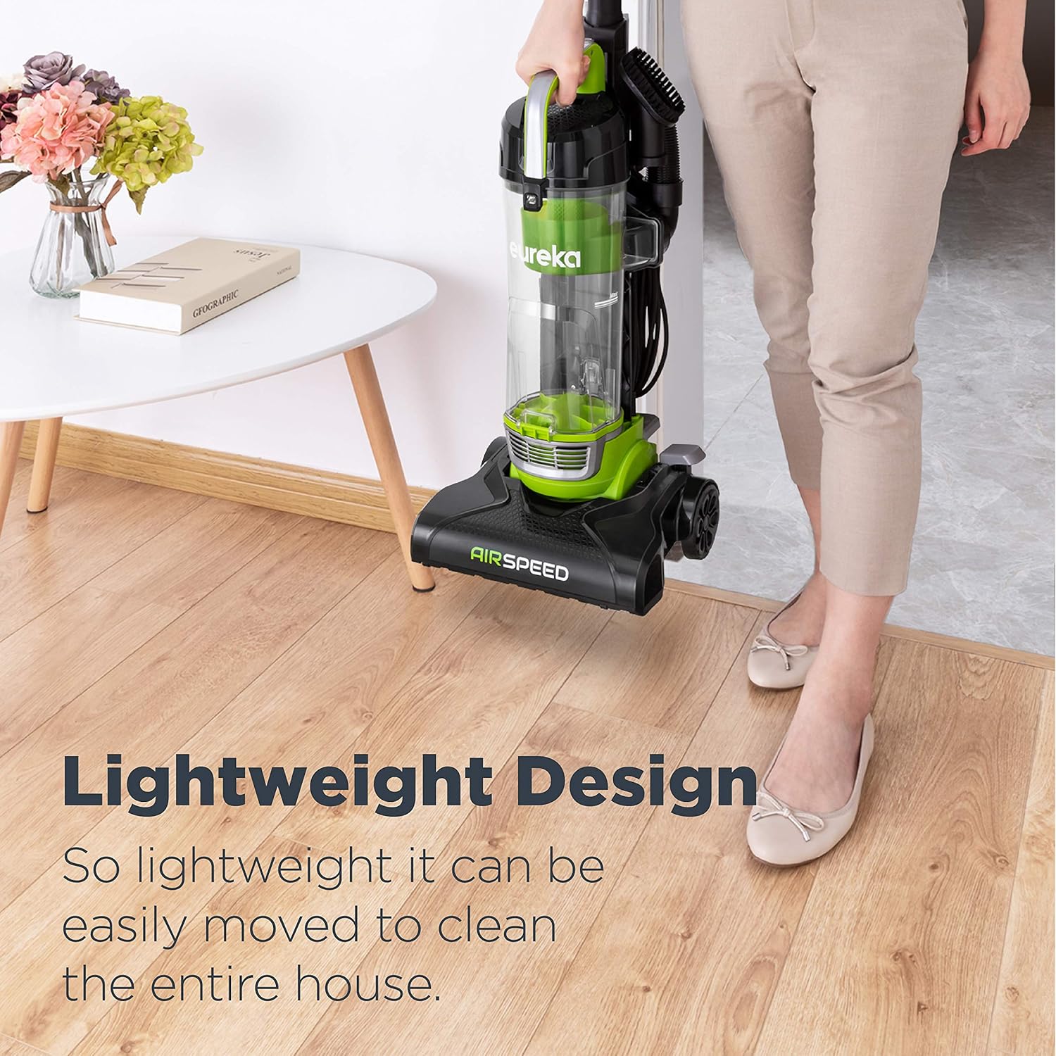 Eureka Airspeed Ultra Lightweight Compact Bagless Upright Vacuum Cleaner Green