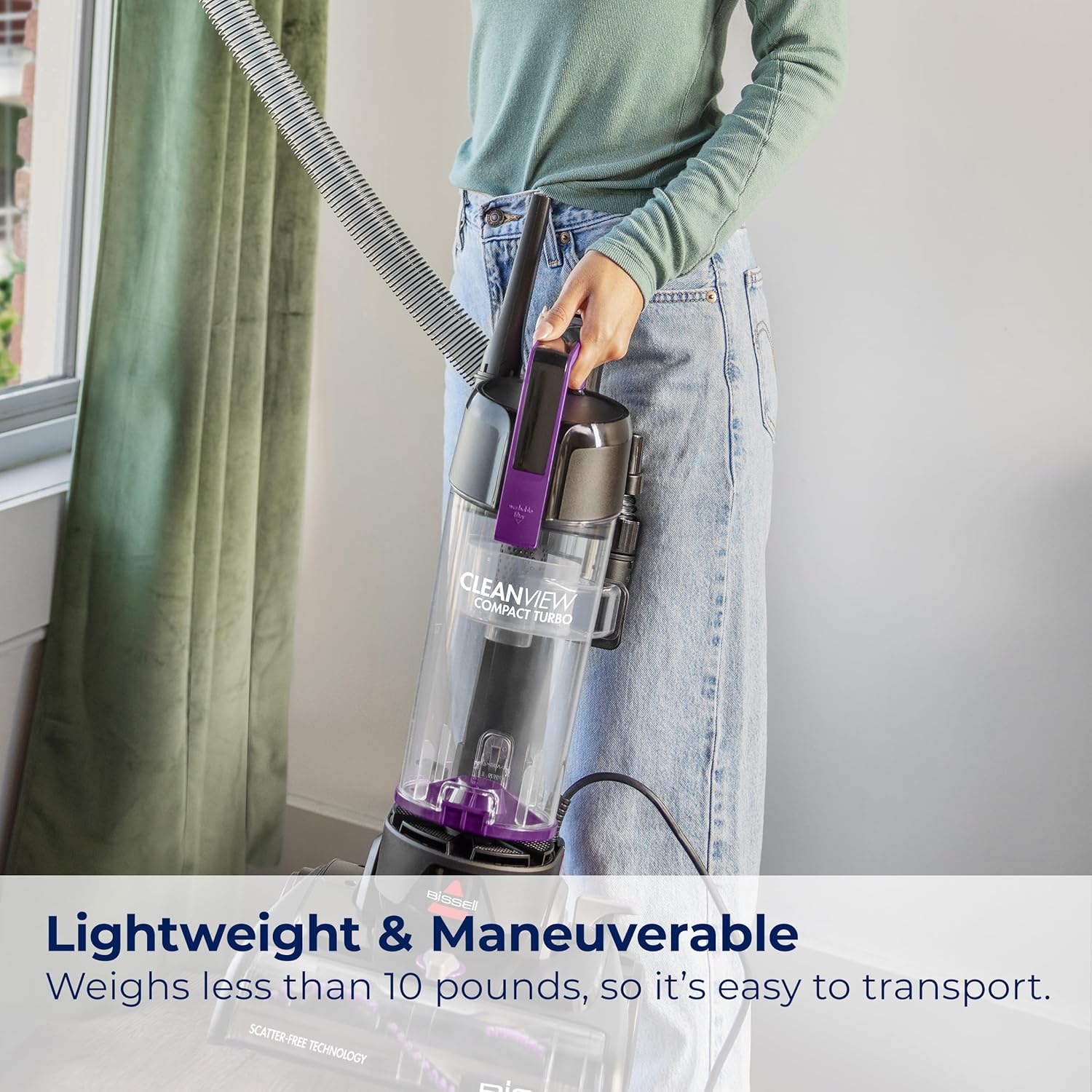 Bissell CleanView Compact Turbo Upright Vacuum with Quick Release Wand