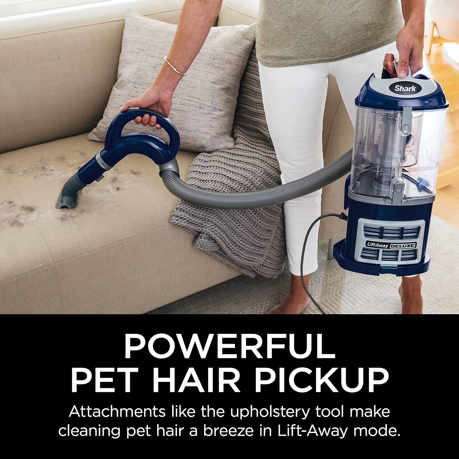 Shark Navigator Lift-Away Deluxe Upright Vacuum Blue NV360