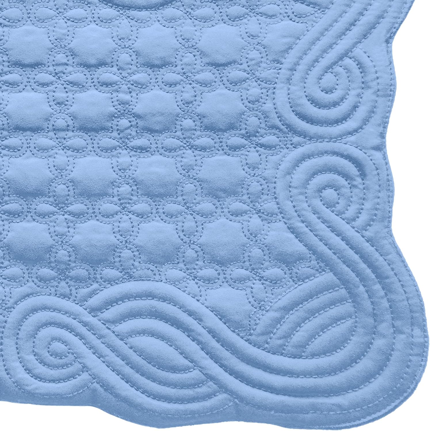 Loom and Mill Quilted Placemats Set of 6 Blue
